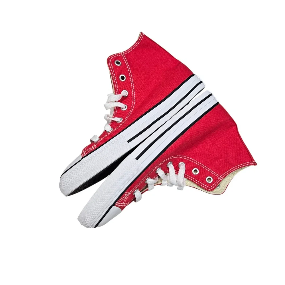 Converse Chuck Taylor All Star Youth 3‎ Red High Top Canvas Sneakers Classic